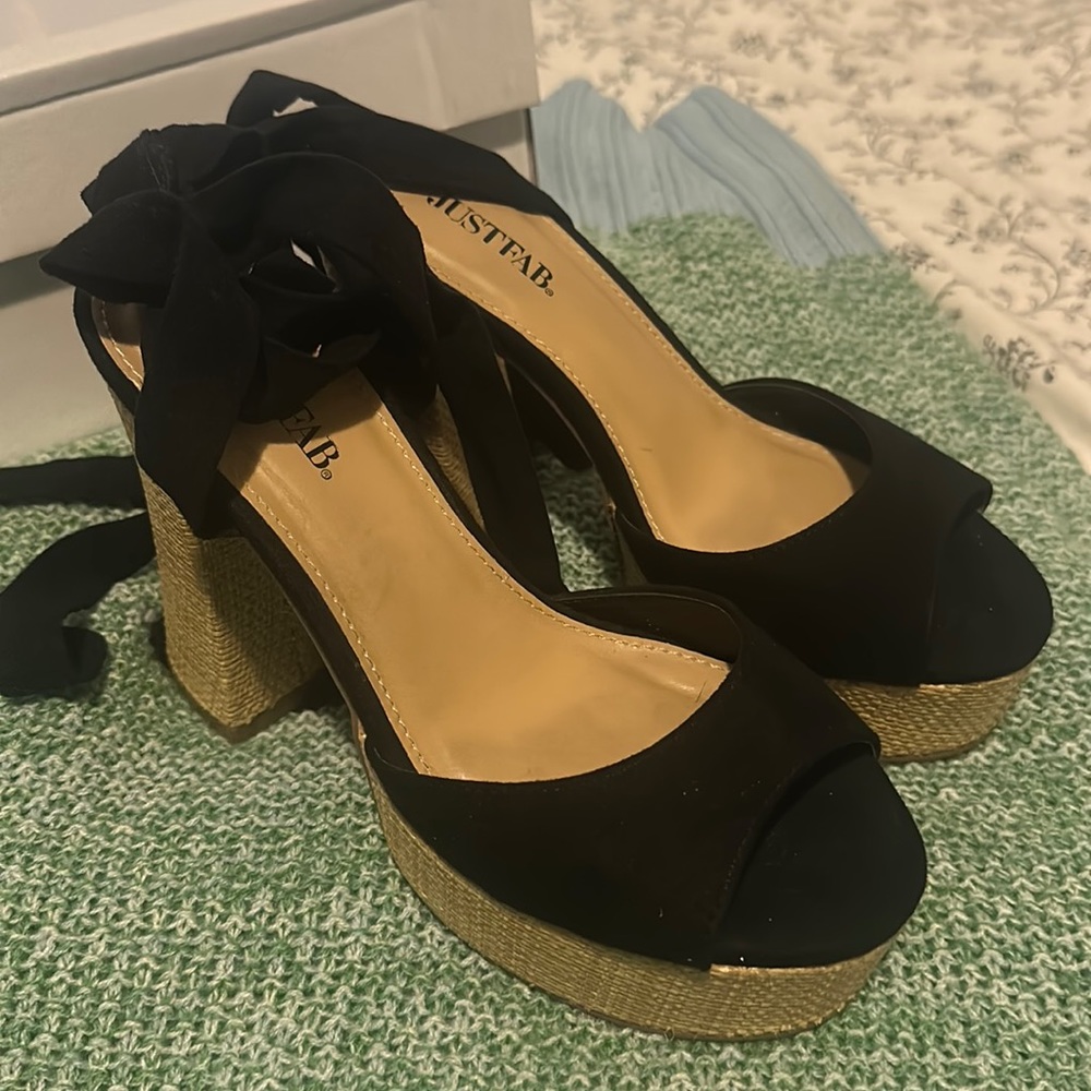 Lace-Up Heeled Sandal. USED — in excellent condition.